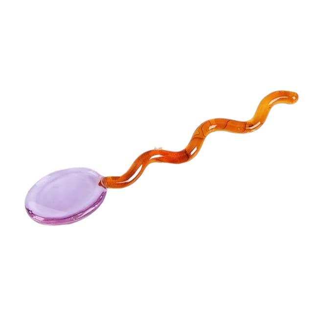 Ivore Group Coloured Glass Stirring Spoons in Various Colours