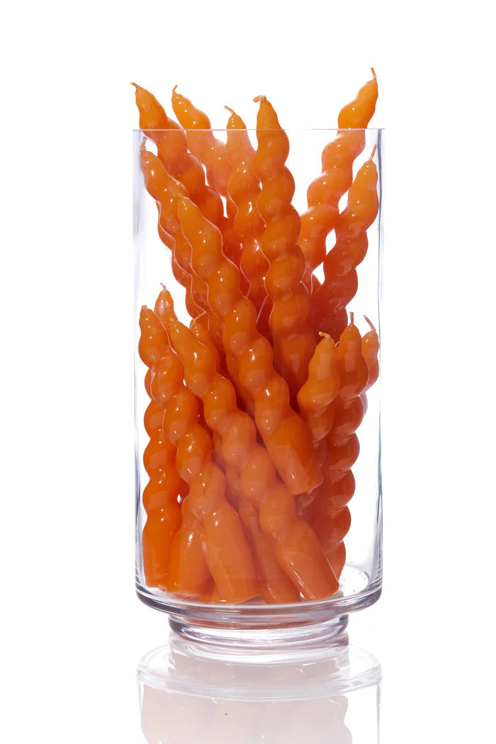 Maegen Spiral Soy Wax Candle in Tangerine or Navy