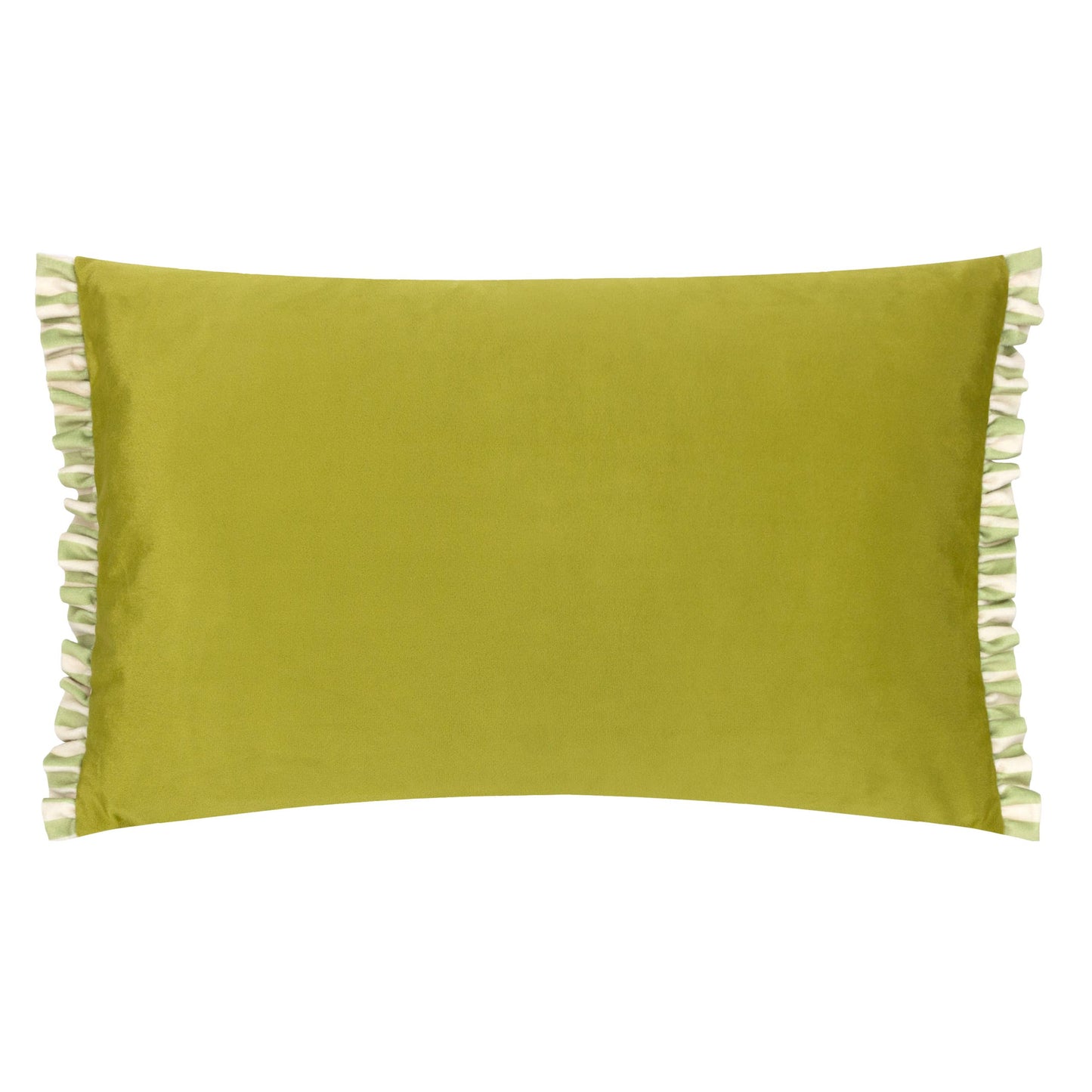 Fern Araya Striped Velvet Cushion Green & Pink