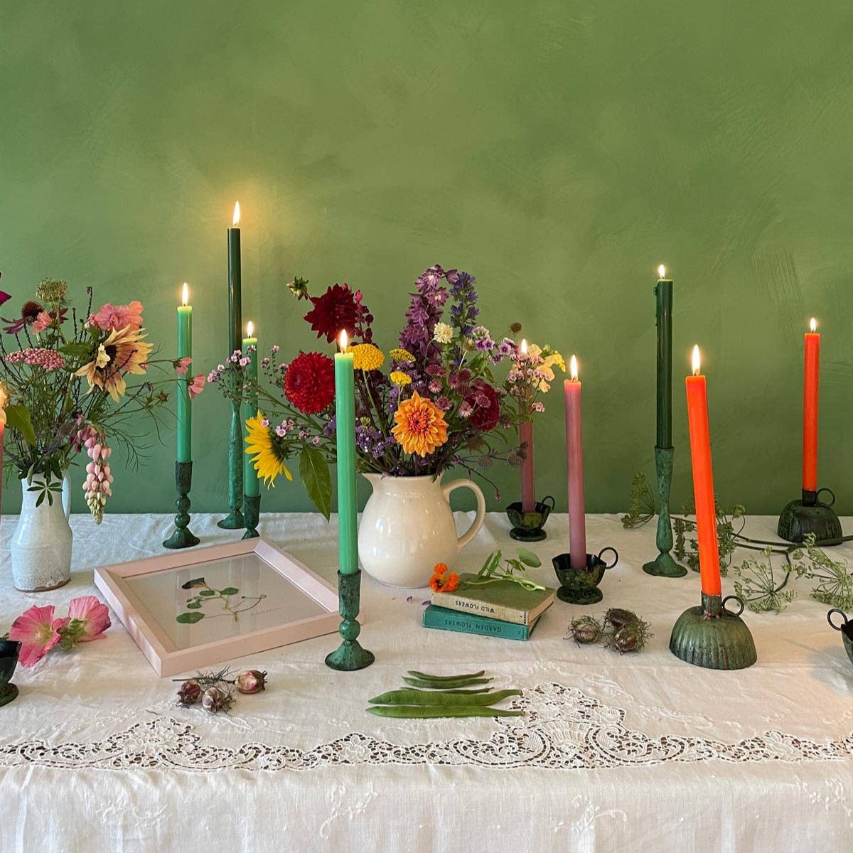 Petticoat Metal Candle Holders