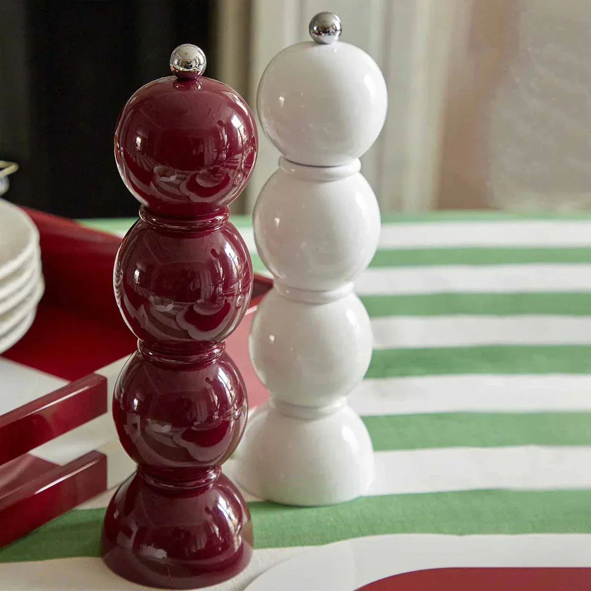 Addison Ross Bobbin Salt & Pepper Grinder in Cherry Red