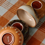 HKLIVING 70's Ceramic Tapas Bowl in Coconut Brown