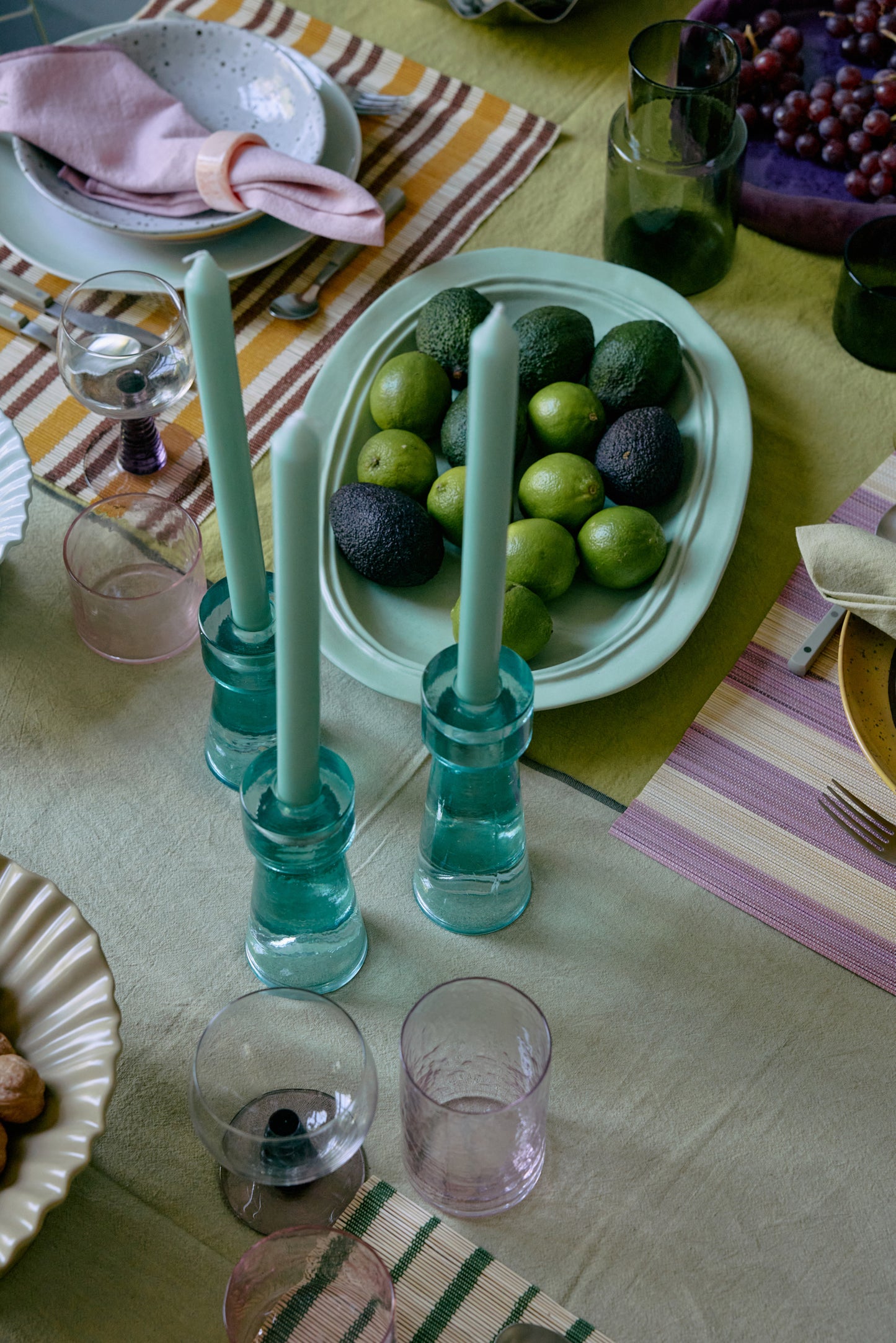 HKLIVING High Tube Glasses Green