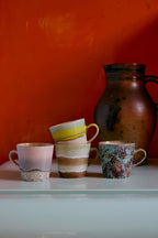 HKLIVING 70s Ceramic Americano Mugs: Rococo