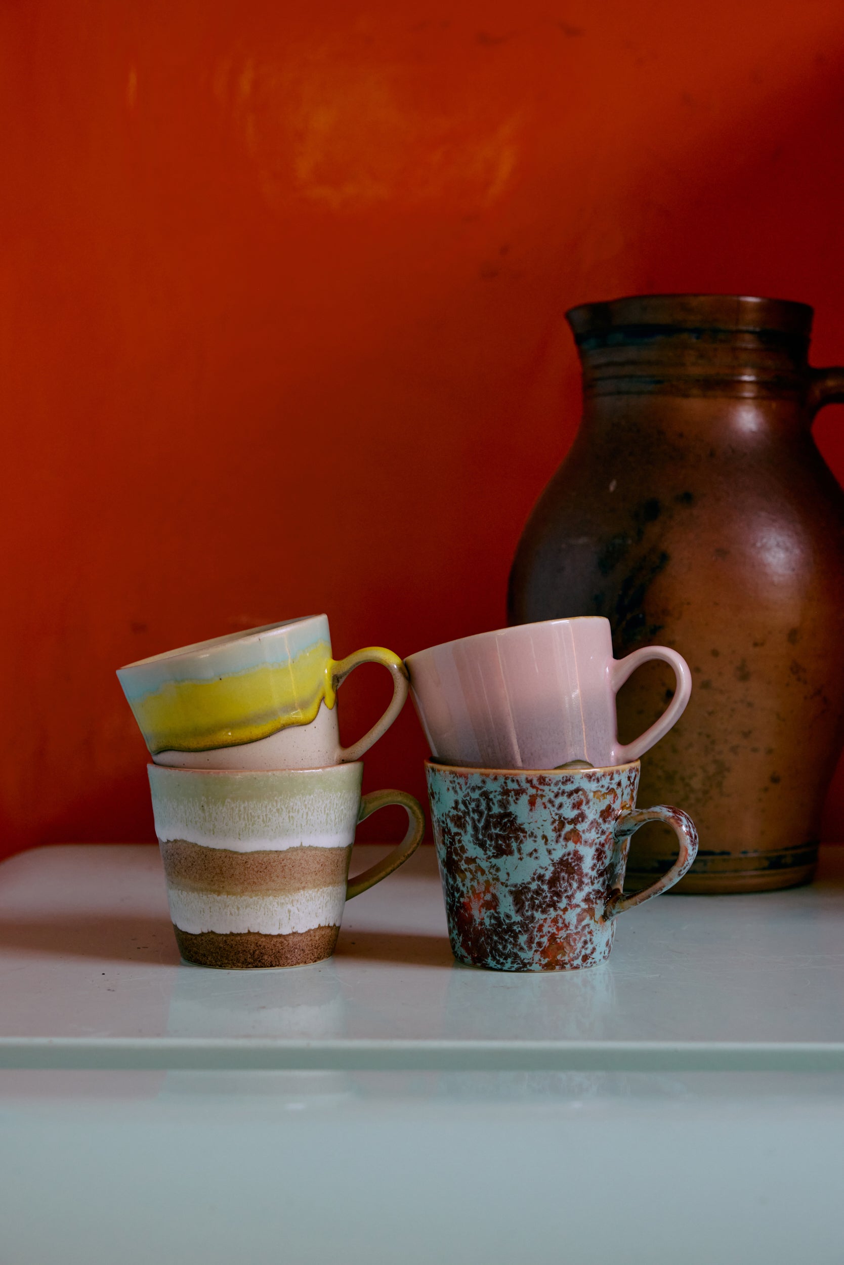 HKLIVING 70s Ceramic Americano Mugs: Rococo