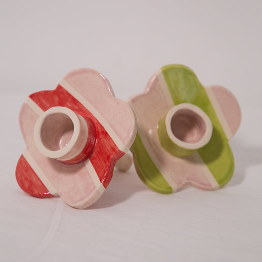Ruffles & Riot Ceramic Wine Bottle Candle Holder