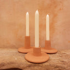 Roca Caus Handmade Taper Candle Holder in Terracotta