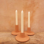 Roca Caus Handmade Taper Candle Holder in Terracotta