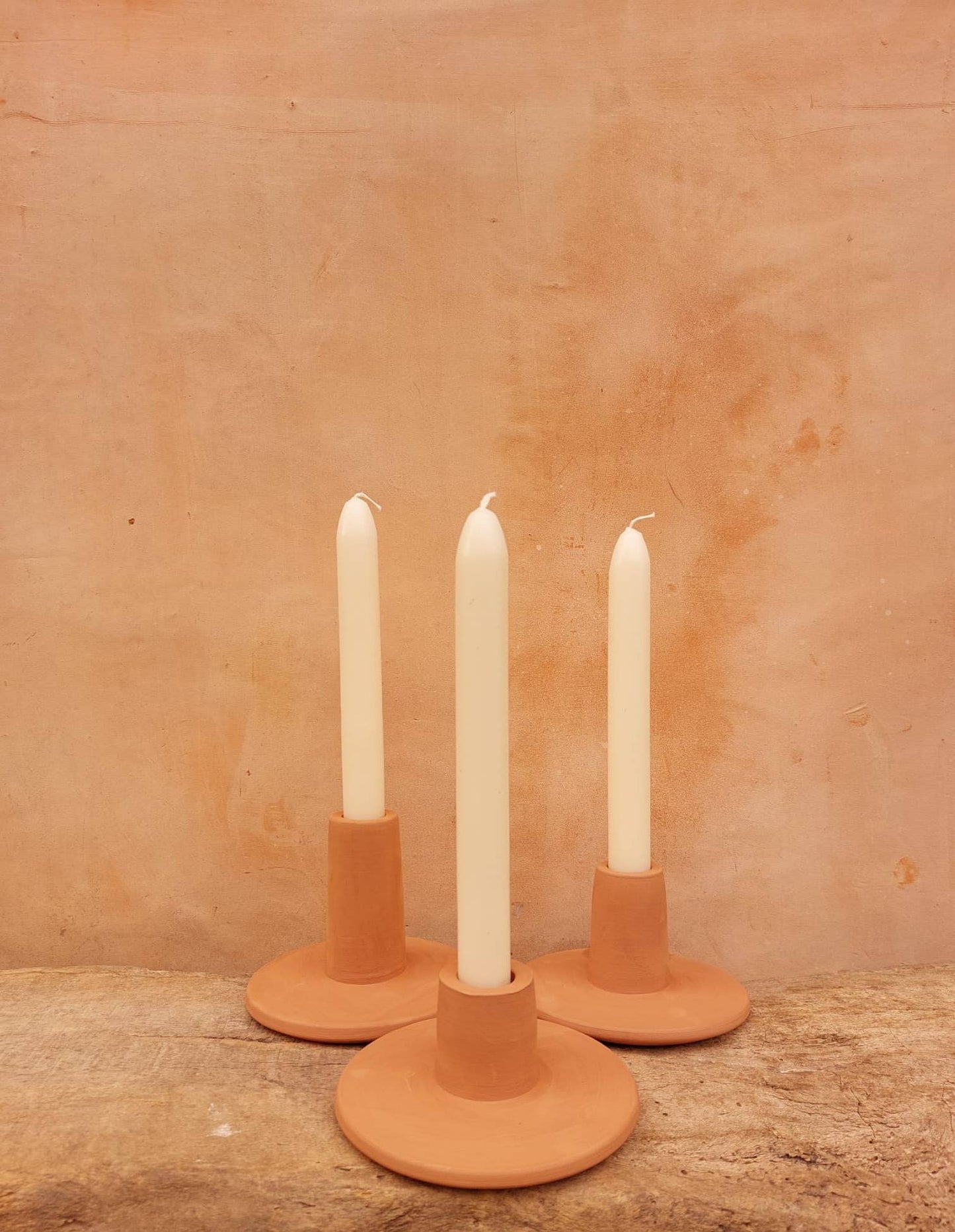 Roca Caus Handmade Terracotta Candle Holder