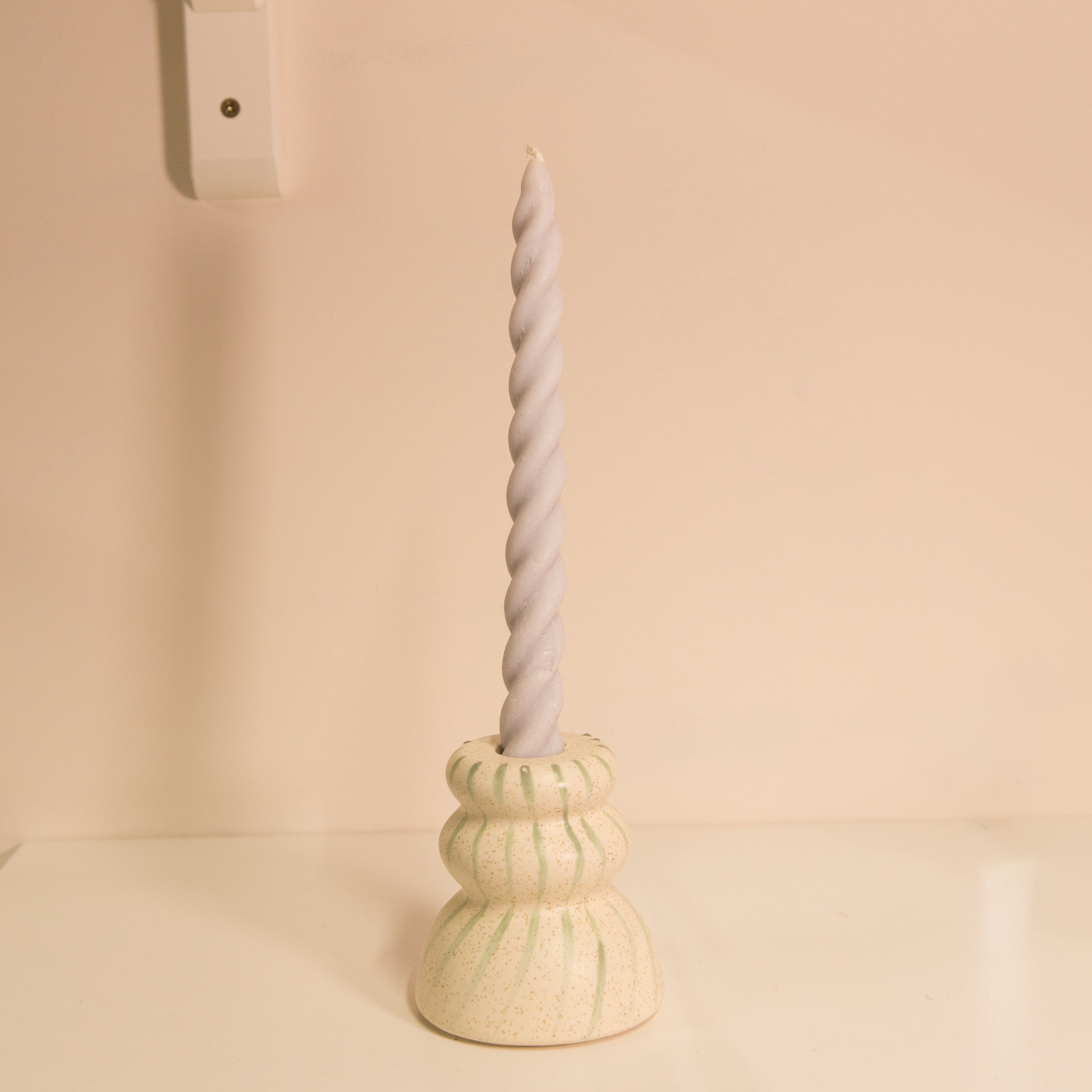 Soie Soy Wax Twirl Taper Candle in Various Colours