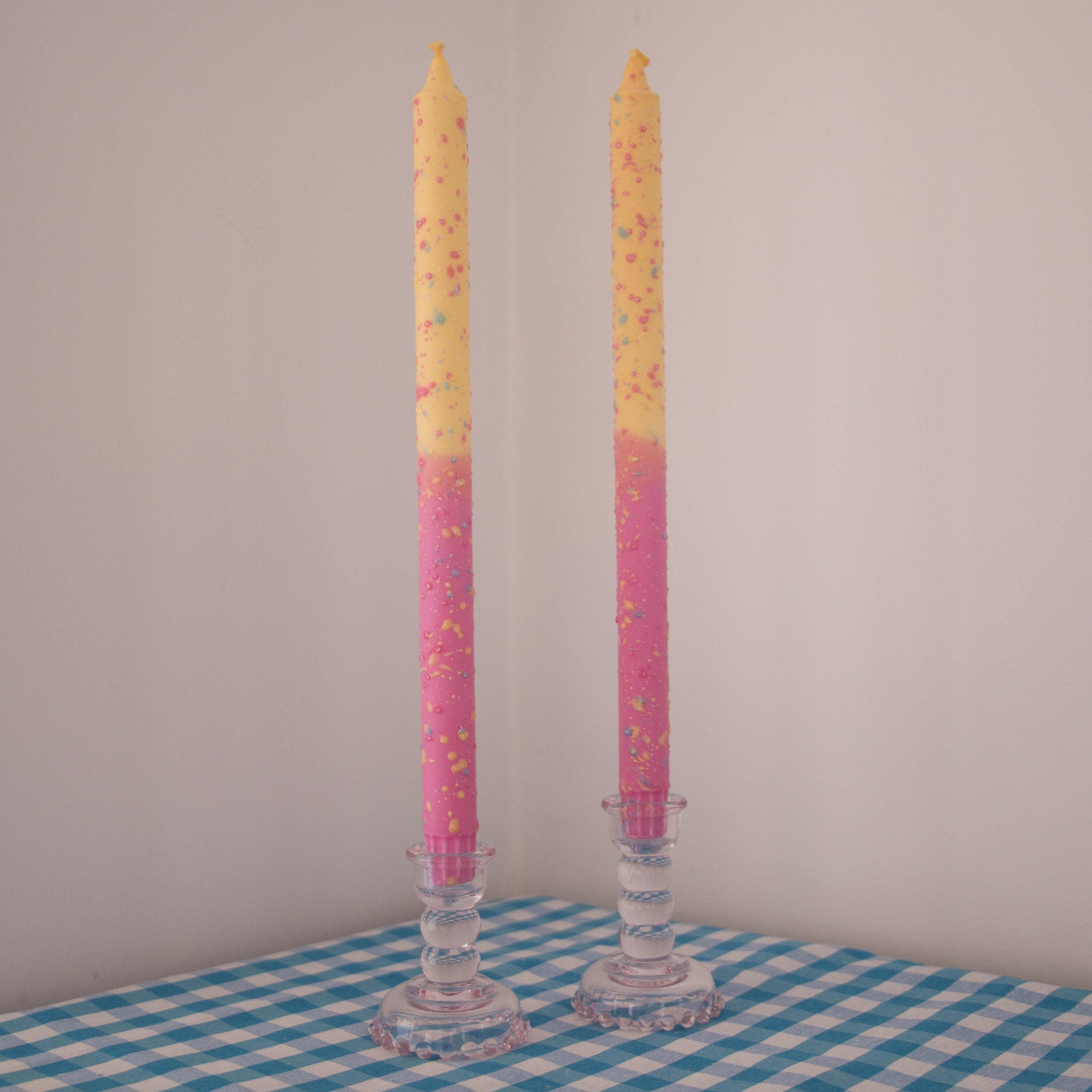 Nordtrice Ombre and Confetti 30cm Long Taper Candles