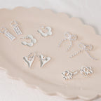 Big Metal London Rita Daisy Hoop Earrings in Silver or Gold Plated