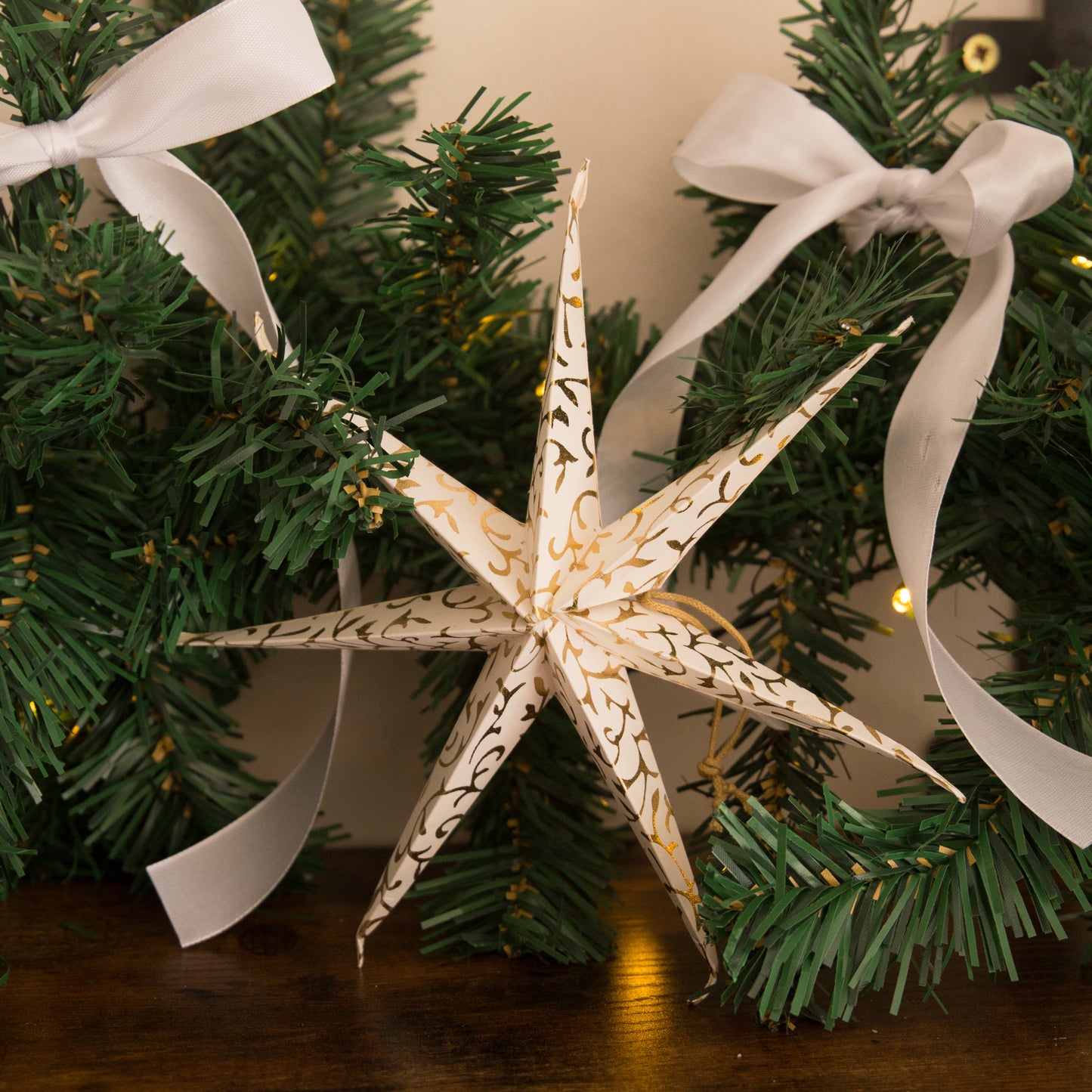 Bloomingville Lecce Hanging Paper Star Christmas Decoration
