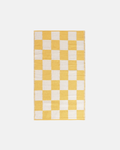 Furn Yellow Checkerboard 100% Recycled Outdoor Rug