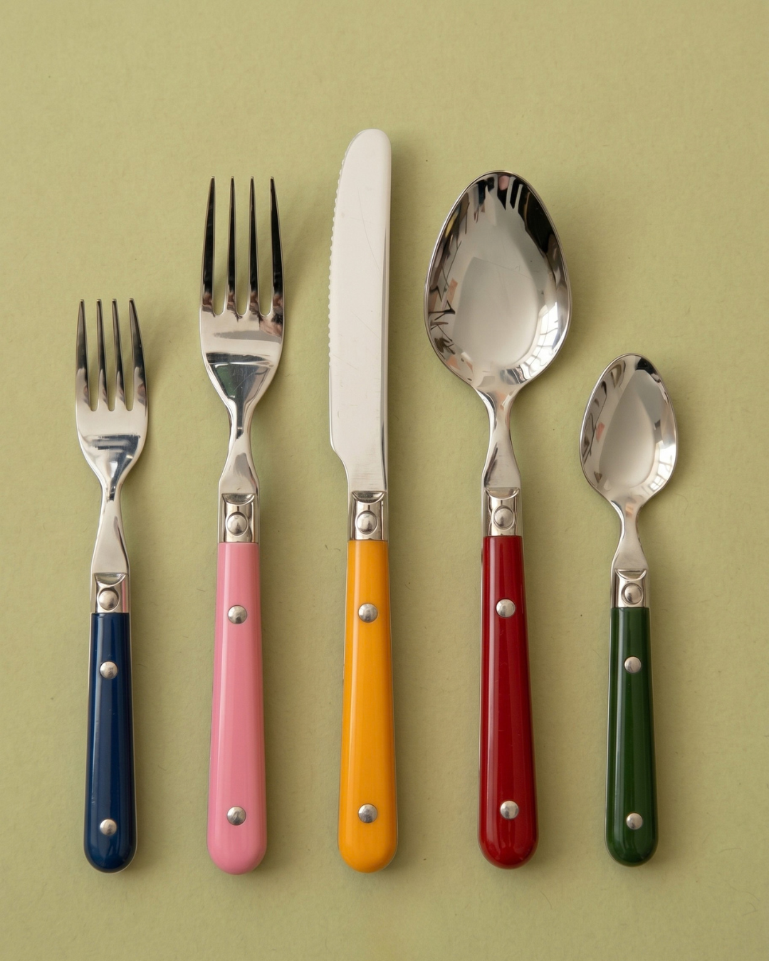 Merry and Bright Vintage Inspired Colourful Cutlery Piece