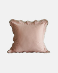 LIAN Scalloped Edge Cotton Cushion in Misty Pink
