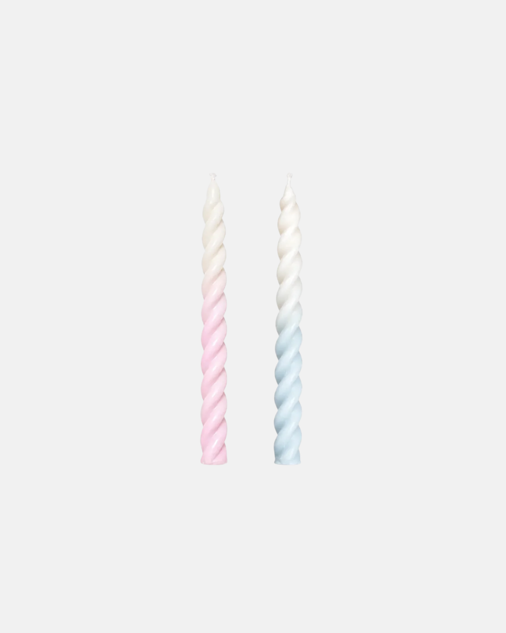 Soie Soy Wax Twirl Taper Candle in Ombre