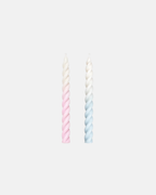 Soie Soy Wax Twirl Taper Candle in Ombre