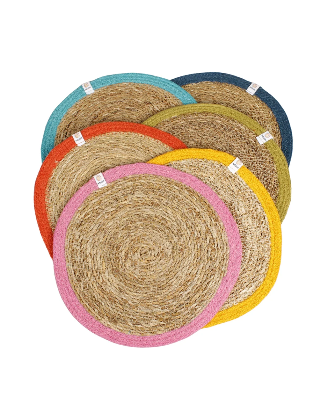 Green Pioneer Natural Jute Colourful Placemat in Green