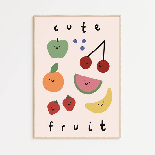 Cute Fruit A4 Wall Art Print