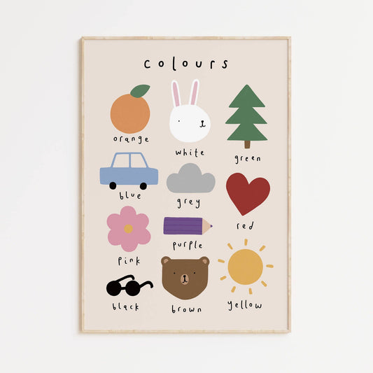 Colours Print A4 Wall Art Print
