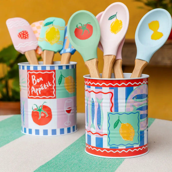 Talking Tables Silicone Kitchen Spoon in Pink Lemon