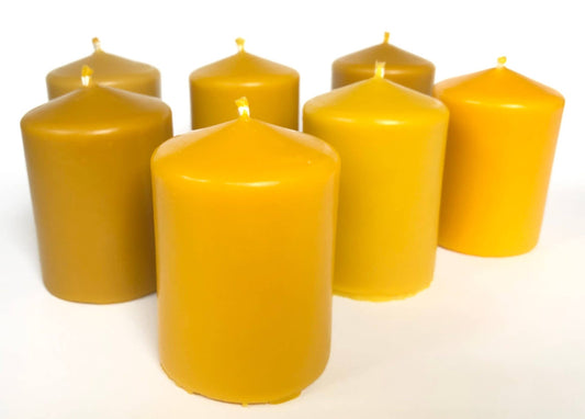 Five Bee's Yard 100% Natural Beeswax Pillar Candle