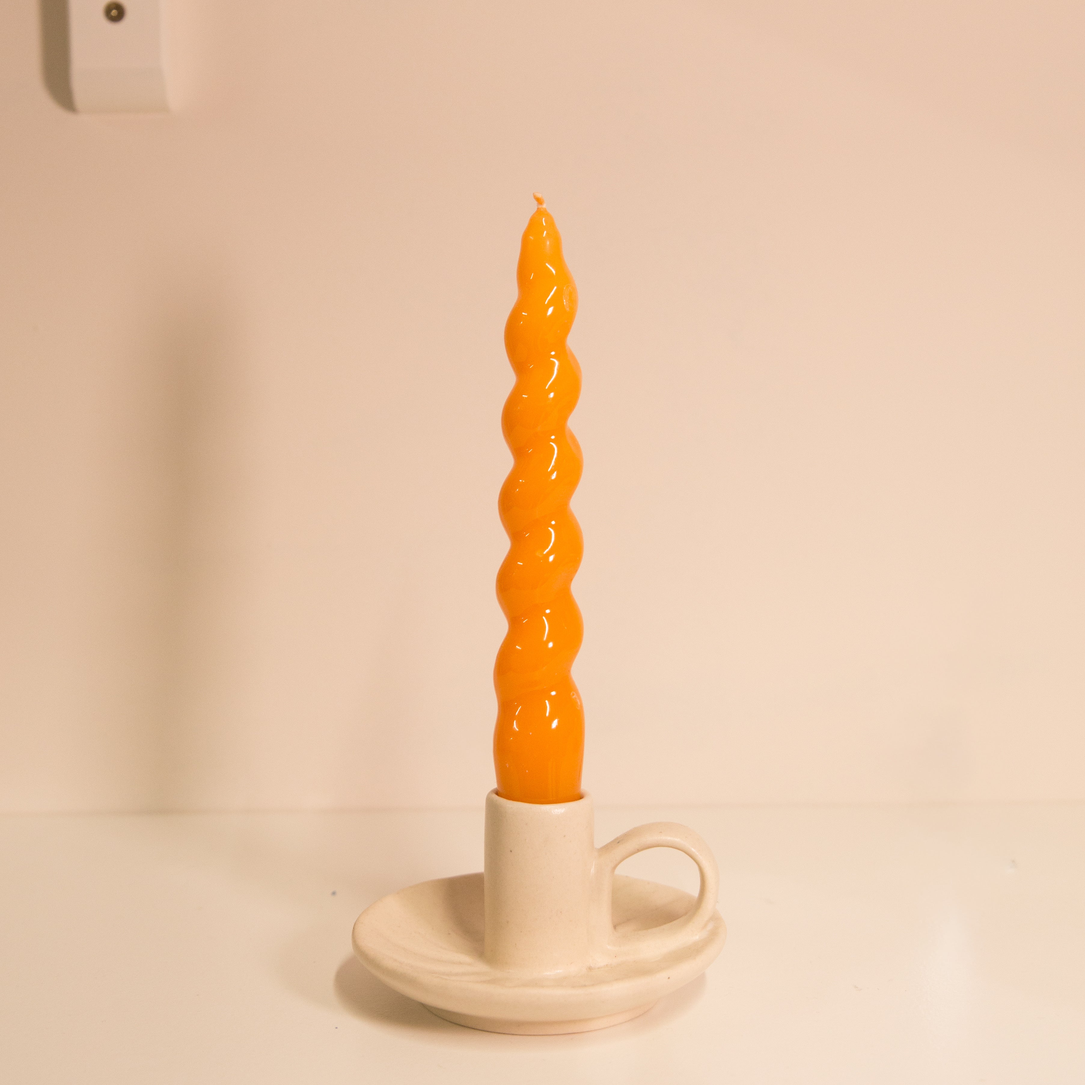 Maegen Spiral Soy Wax Candle in Tangerine or Navy