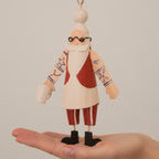 Shoeless Joe Hipster Santa Hanging Decoration