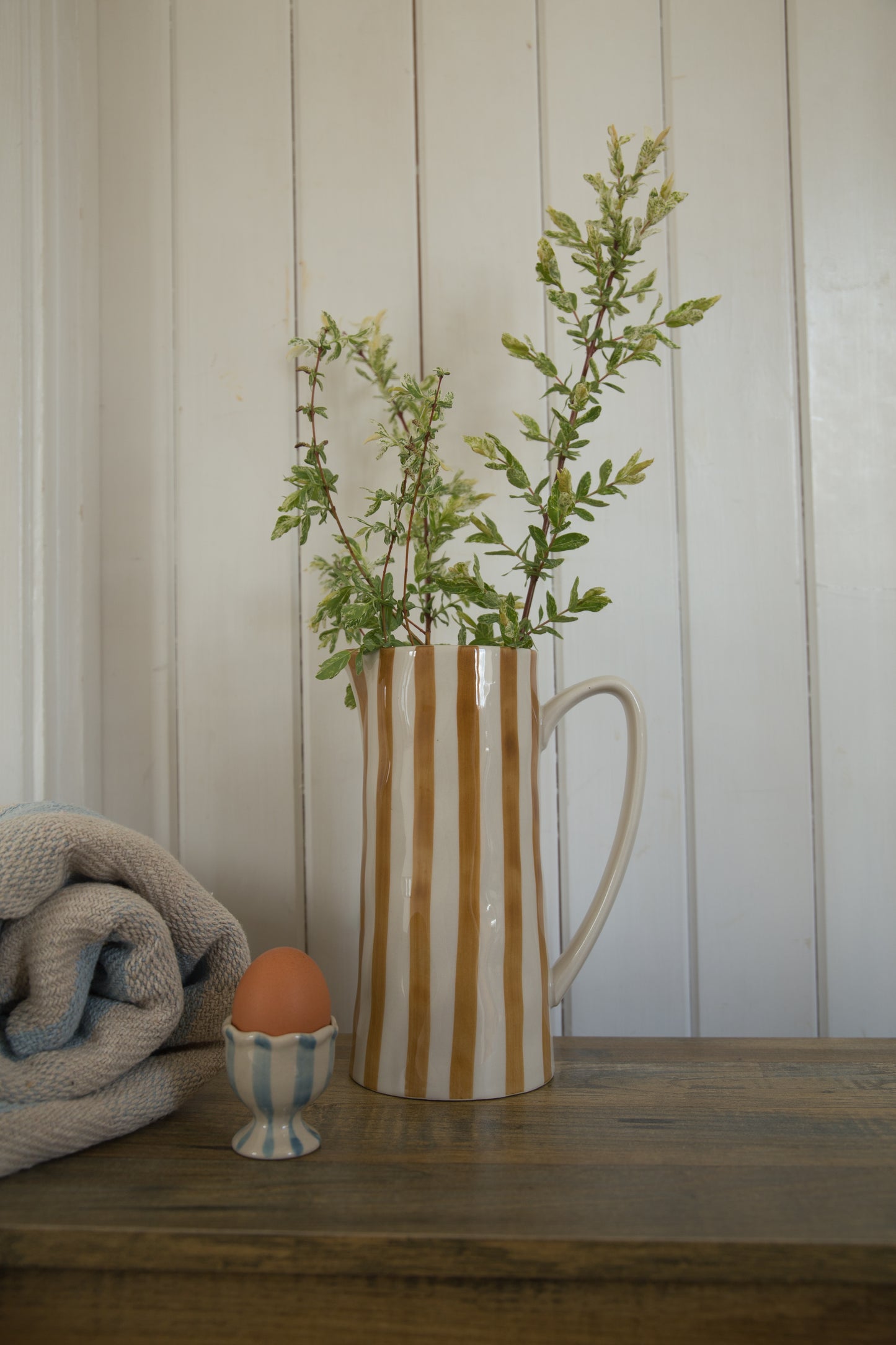 Bloomingville Striped Jug in Green or Brown