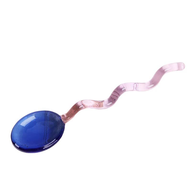Ivore Group Coloured Glass Stirring Spoons in Various Colours