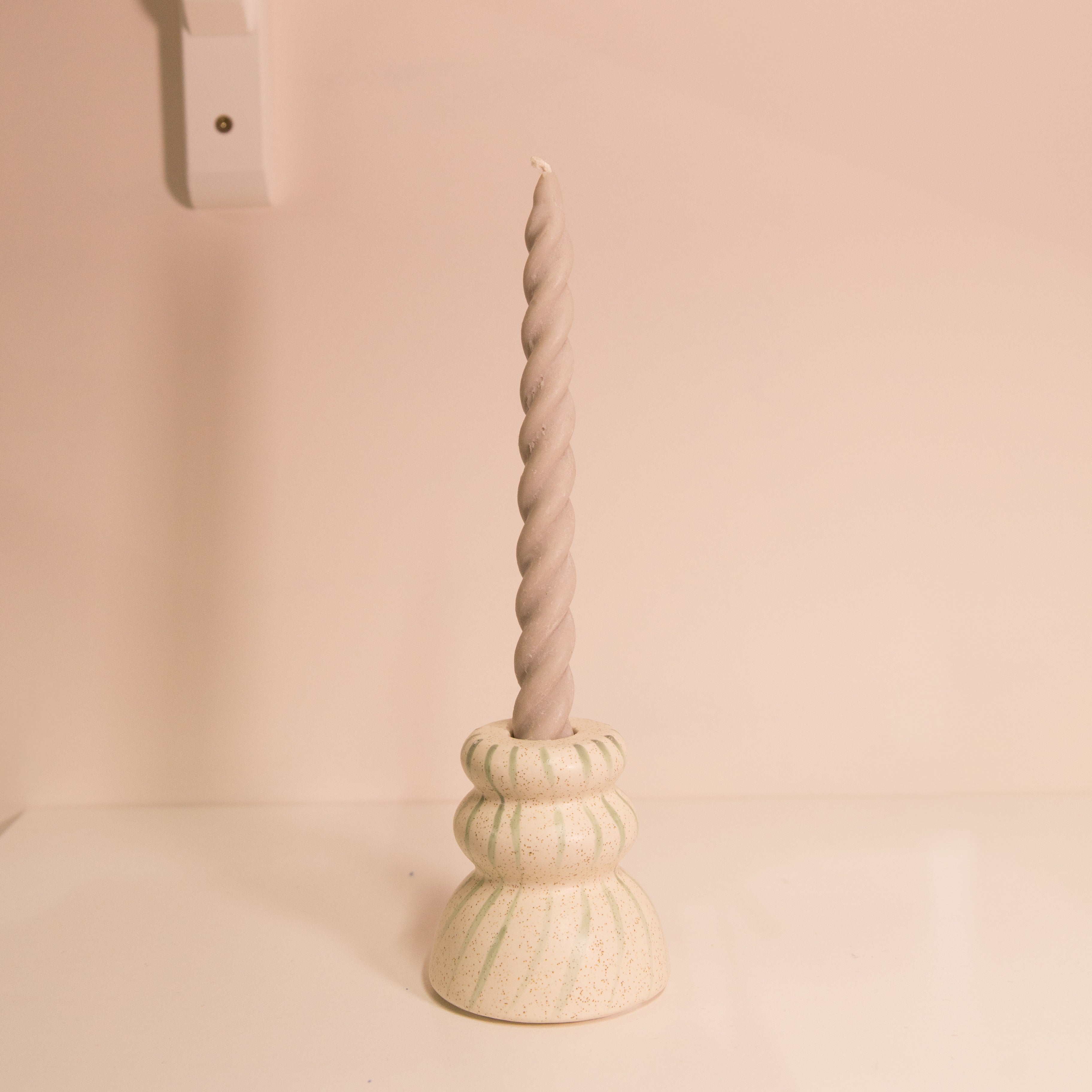 Soie Soy Wax Twirl Taper Candle in Various Colours