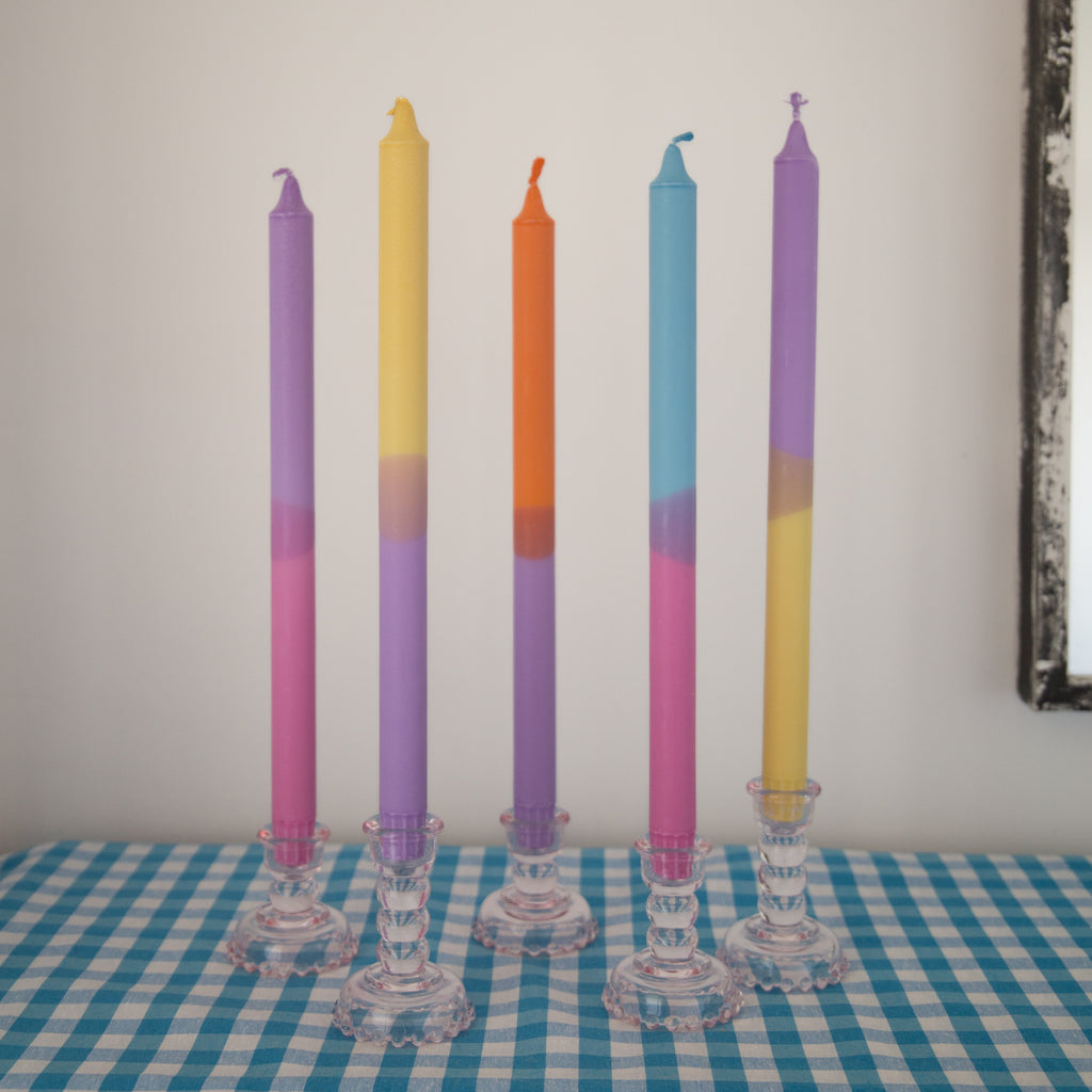 Nordtrice Rainbow Long Taper Candles 30cm 100% Natural Wax