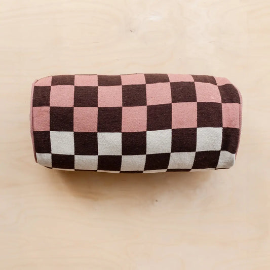 Reversible Bolster Checkerboard Cushion Cover