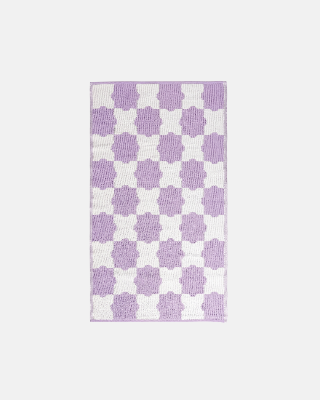 Furn Lilac Checkerboard 100% Recycled Outdoor Rug