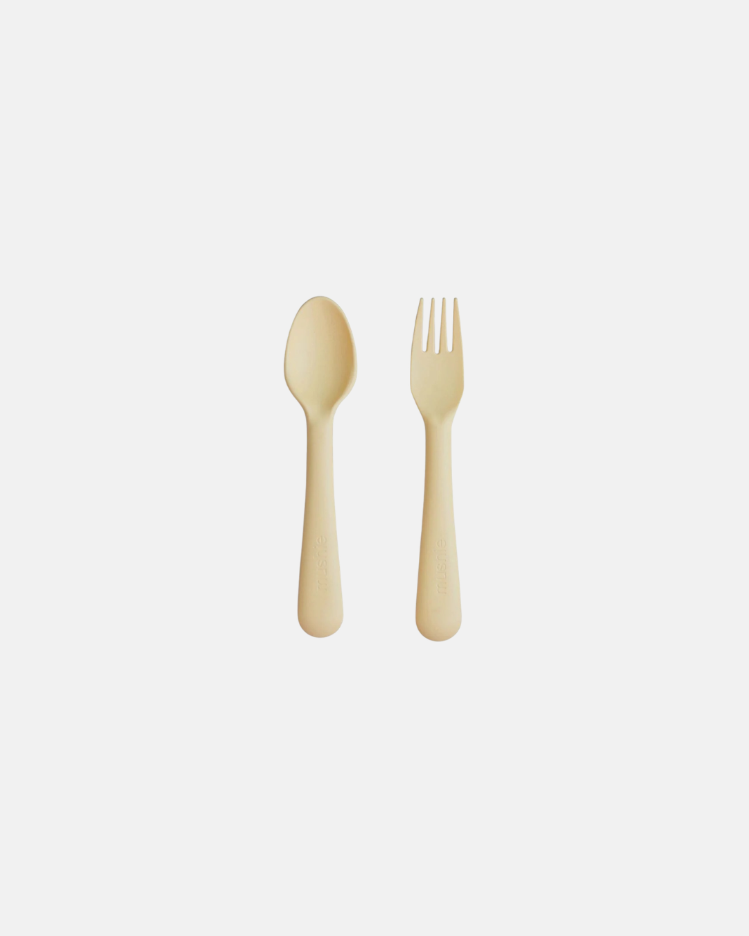 Mushie Baby Cutlery Set - Lilac | Fork & Spoon