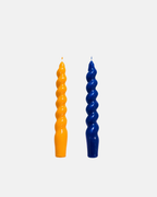 Maegen Spiral Soy Wax Candle in Tangerine or Navy