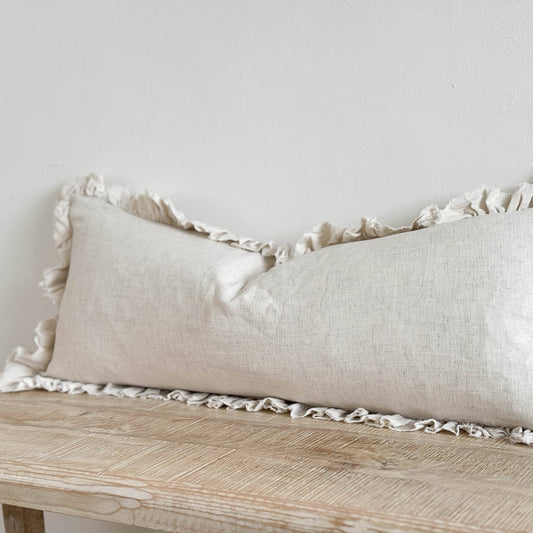 Ellenvale Grace Linen Blend Cushion Cover in Sand