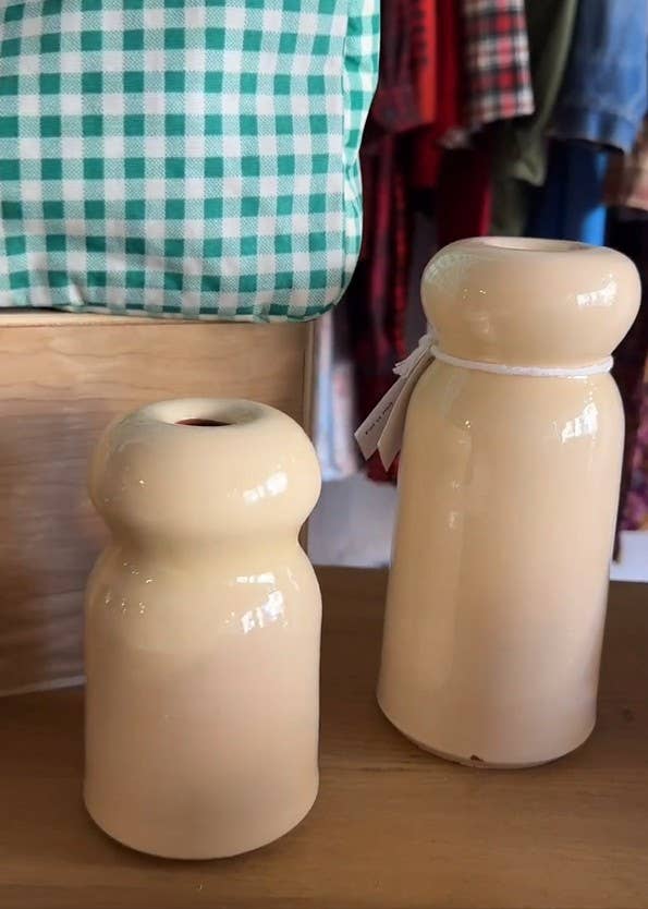 Roca Caus Handmade White Ceramic Candle Holder in Small