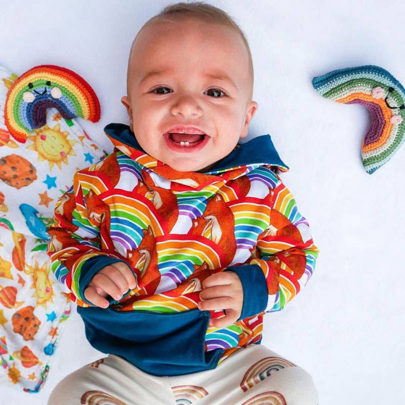 Crochet Rainbow Rattle by Pebblechild