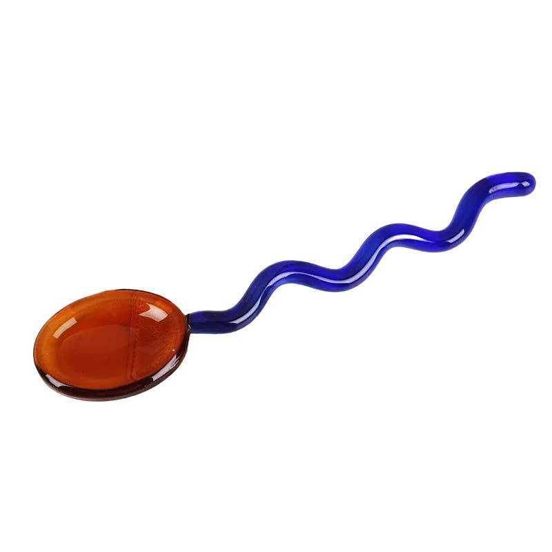 Ivore Group Coloured Glass Stirring Spoons in Various Colours