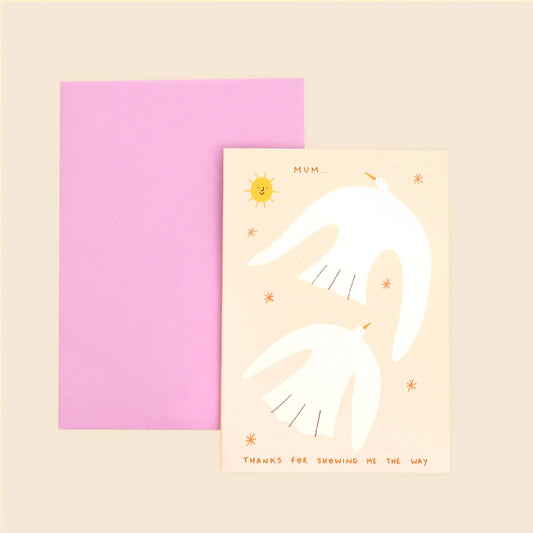 Little Black Cat Thanks Mum Greeting Card