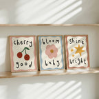 Kitty Makes Bloom Baby Wall Art Print in A4