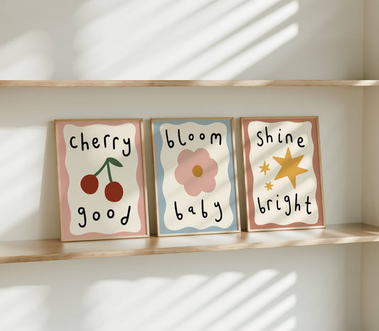 Bloom Baby A4 Wall Art Print by Kitty Makes