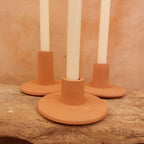 Roca Caus Handmade Taper Candle Holder in Terracotta