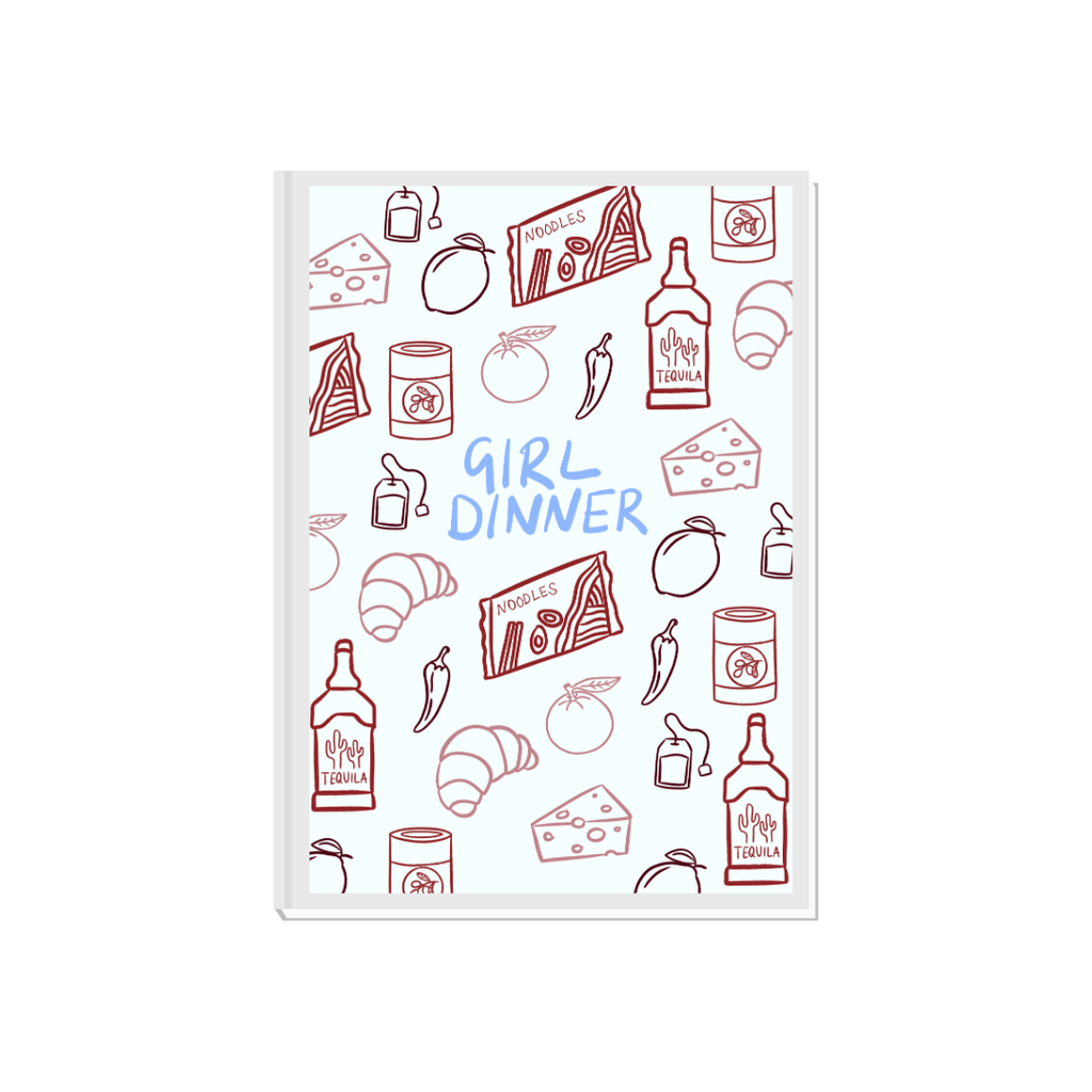 Peak Prints Girl Dinner Wine and Food Print