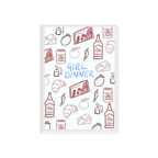 Peak Prints Girl Dinner Wine and Food Print