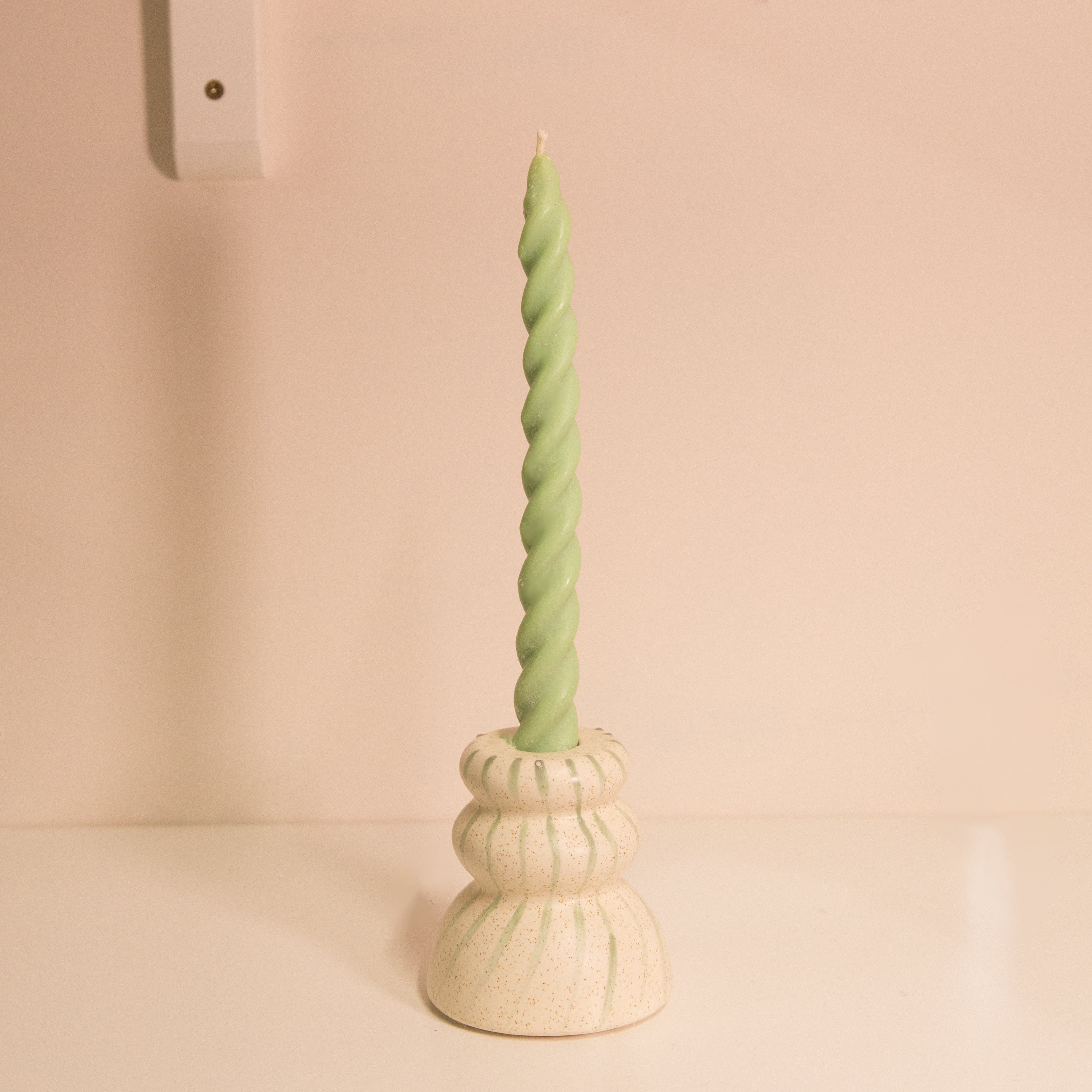 Soie Soy Wax Twirl Taper Candle in Various Colours