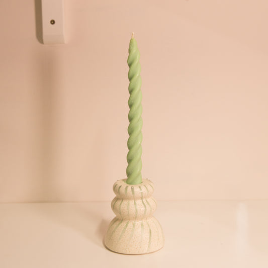 Soie Soy Wax Twirl Taper Candle in Various Colours