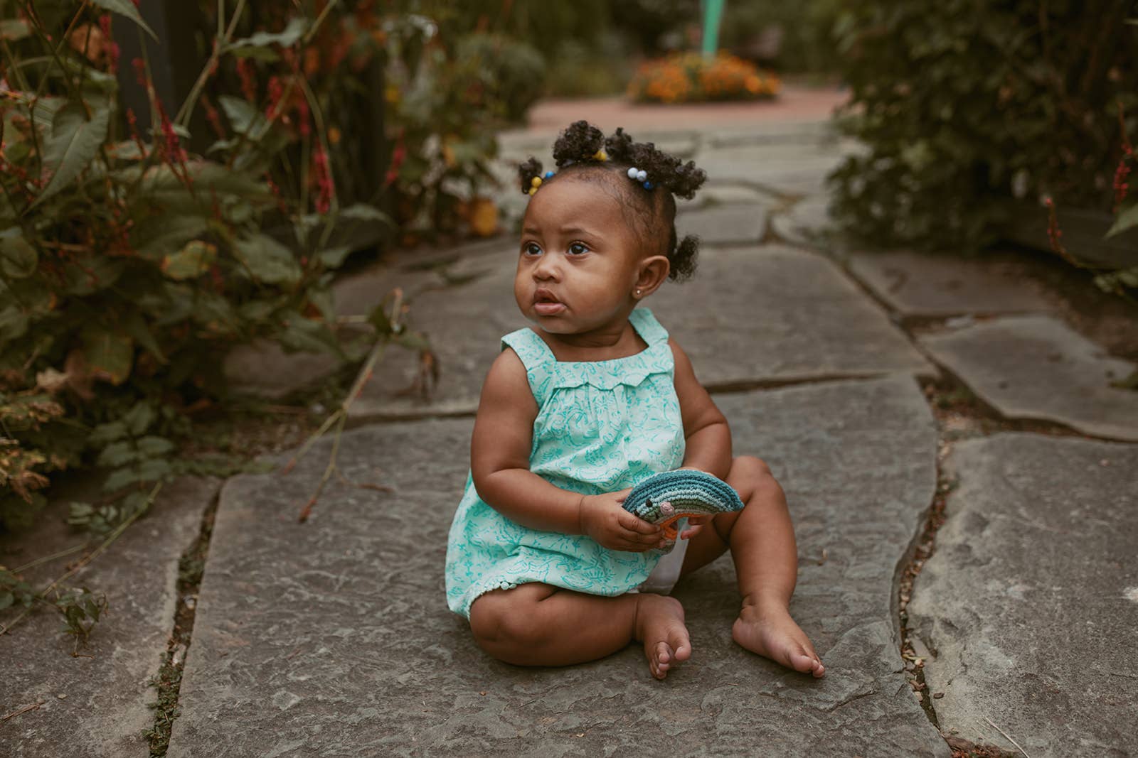 Crochet Rainbow Rattle by Pebblechild